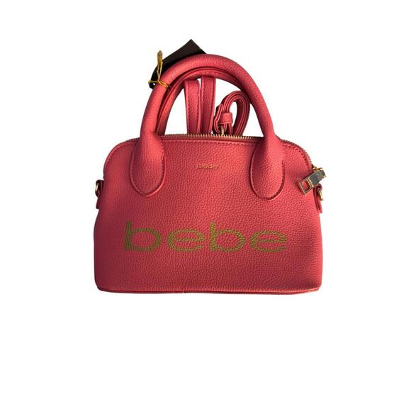 Bebe Fabiosa Faux Leather Mini Dome, Top Handle and Crossbody Purse - Picture 2 of 9